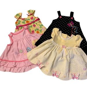 Girls Dresses, Sz 12 month , Bundle (4pcs)